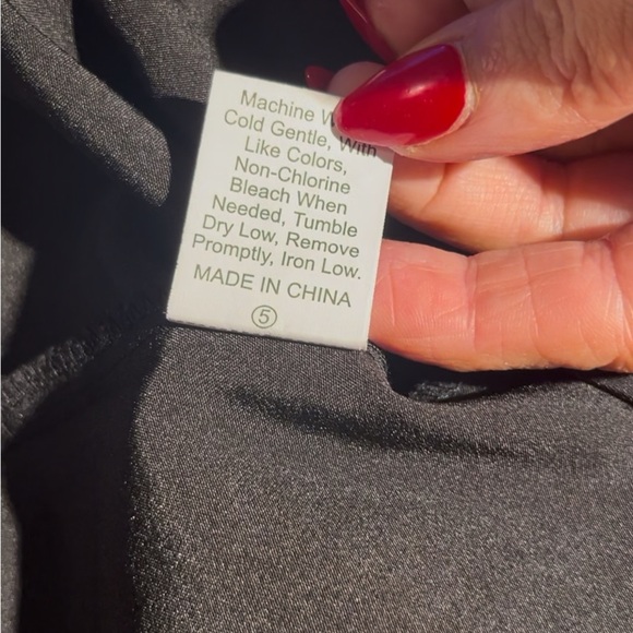 SHEIN Black Blouse with Gold Floral Accents - Picture 7 of 8